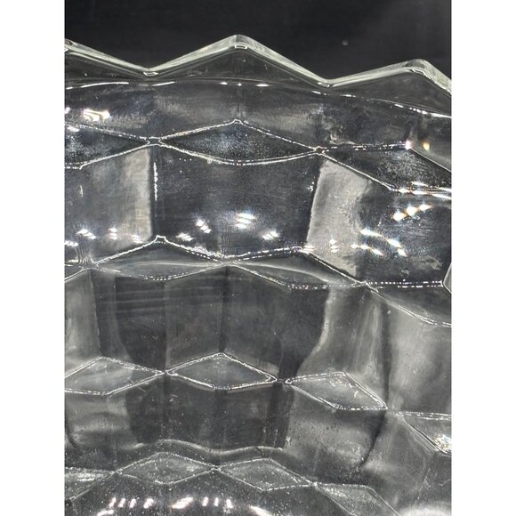 Vintage Whitehall Clear Footed Bowl By Indiana Glass Co. 10" Diameter Cubed - Picture 6 of 8